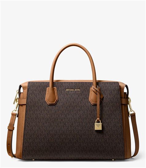 michael kors mercer large pebbled leather belted satchel|michael kors mercer medium satchel.